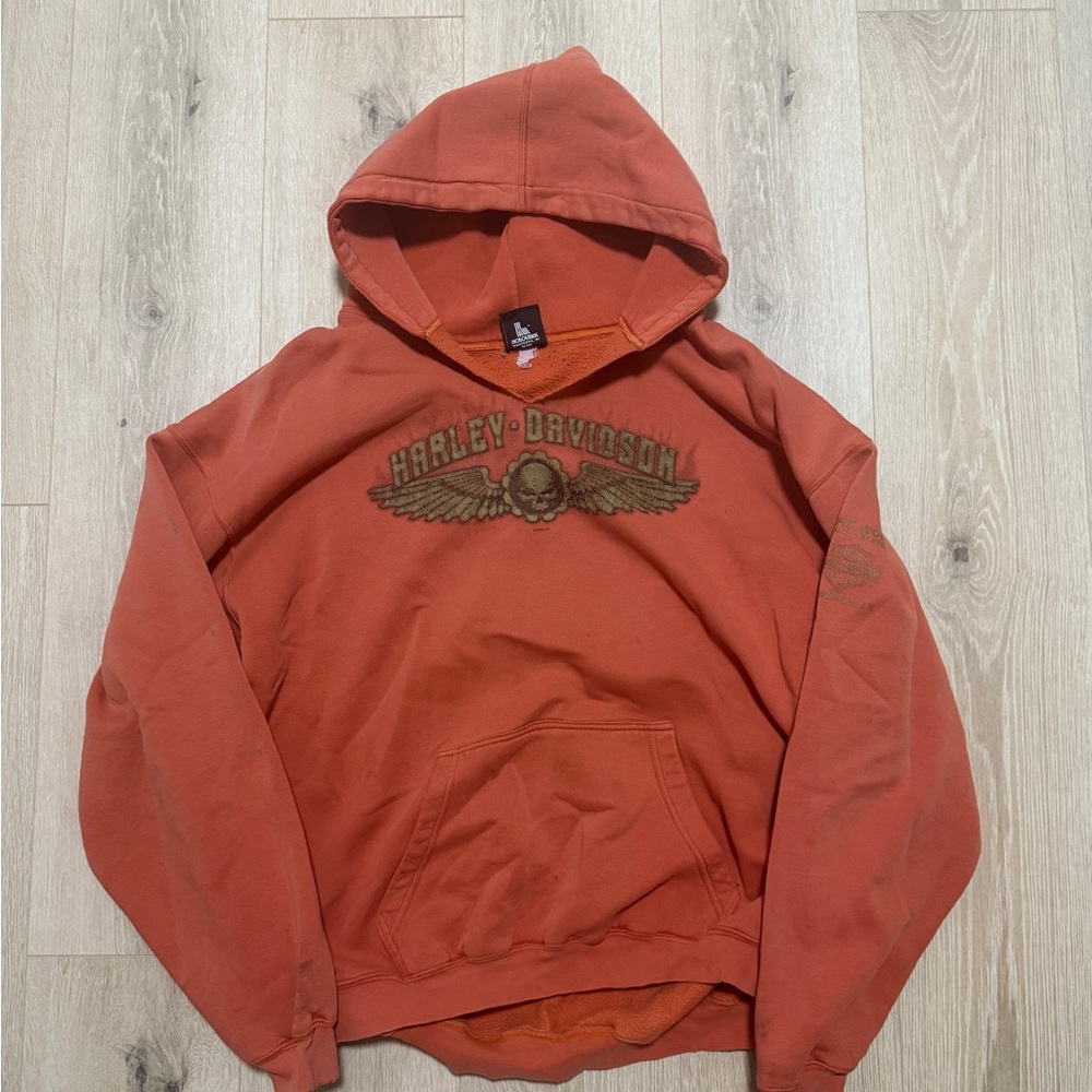 Harley-Davidson Orange Sweatshirt Hoodie